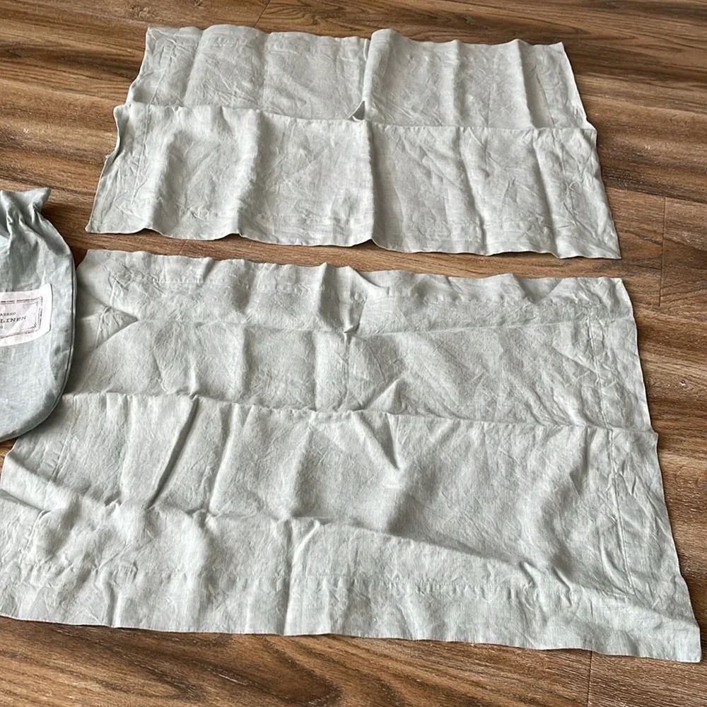 Restoration Hardware Vintage-Washed Belgian Linen Lumbar Pillow Shams NWT